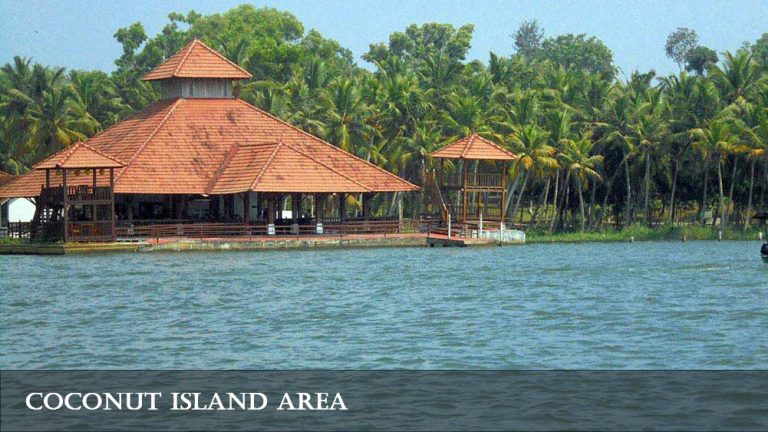 Coconut Island area on the Poovar backwaters